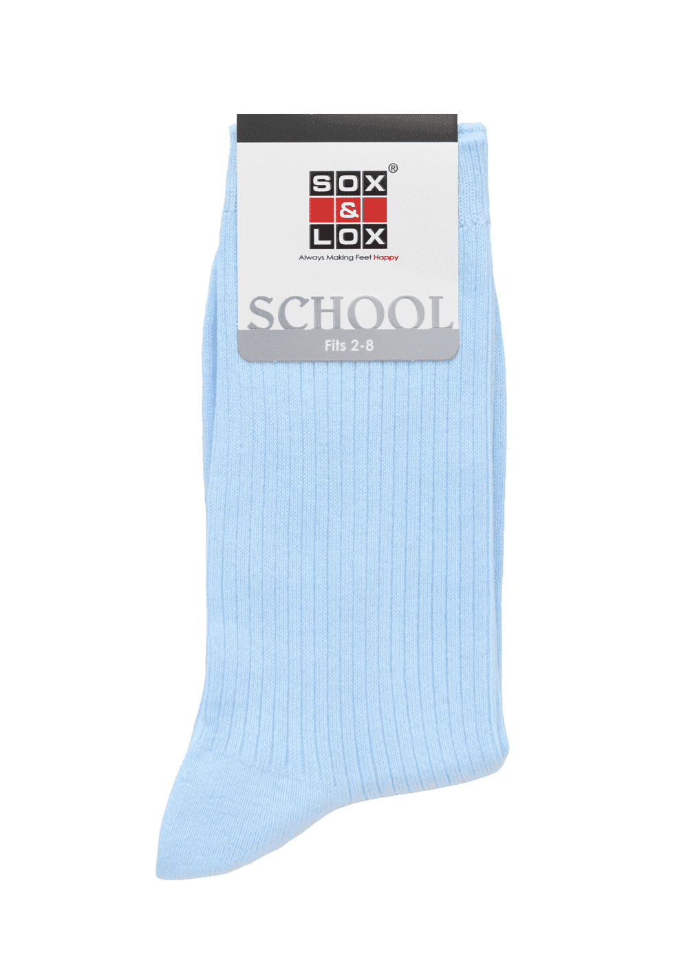 Children's School Long Ribbed (Fits 2-8) Kids Fits 2-8/6-11 Socks SOX&LOX SOX&LOX