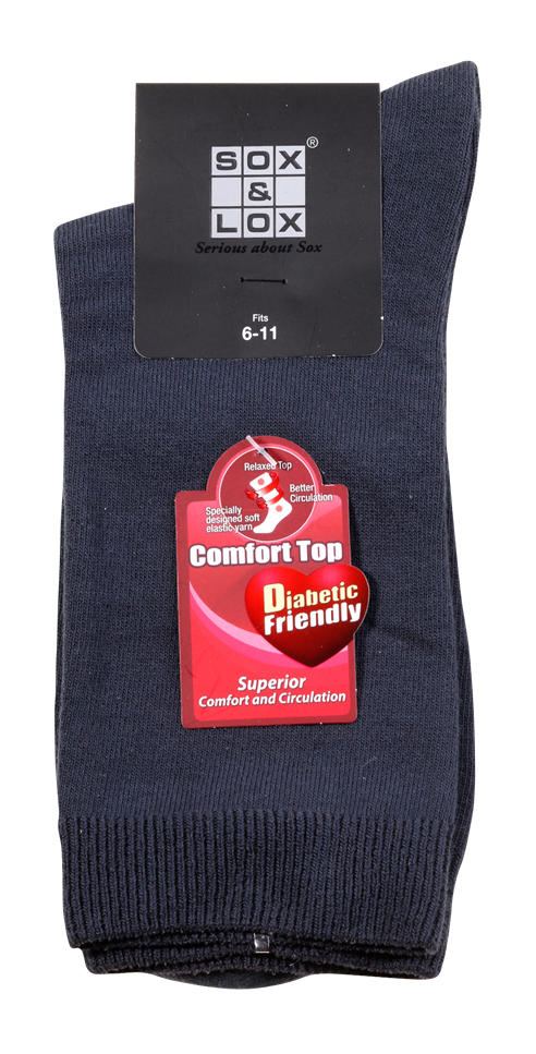 Men's Diabetic Friendly Comfort Top SOX&LOX 100% comfortable best socks