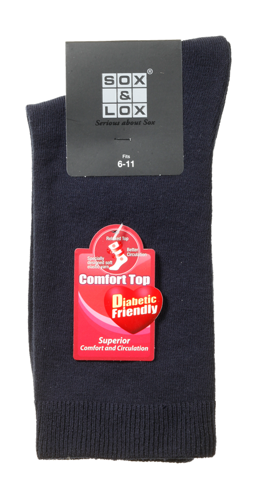 Men's Diabetic Friendly Comfort Top SOX&LOX 100% comfortable best socks