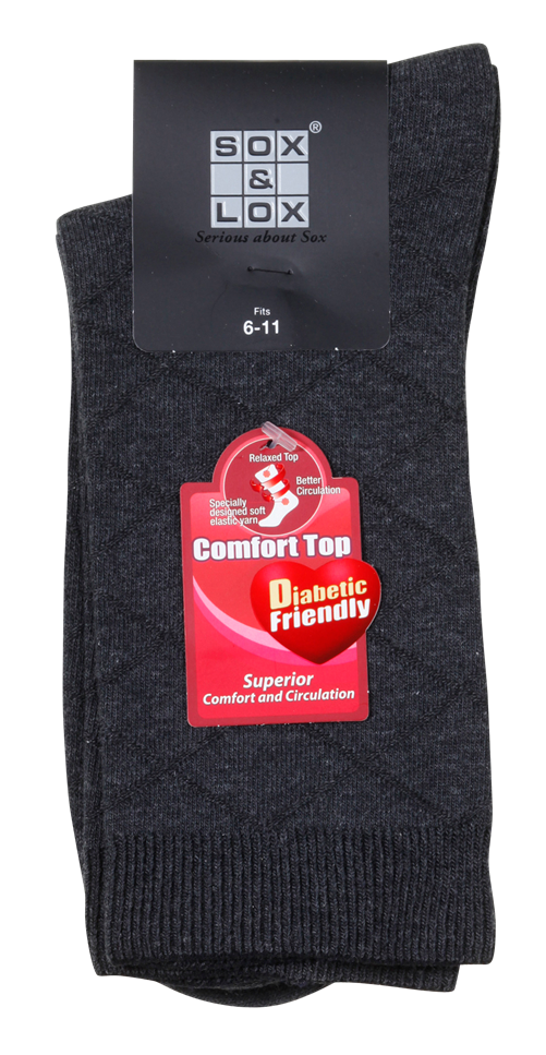 Men's Business Classic Diabetic Friendly SOX&LOX 100% comfortable best socks