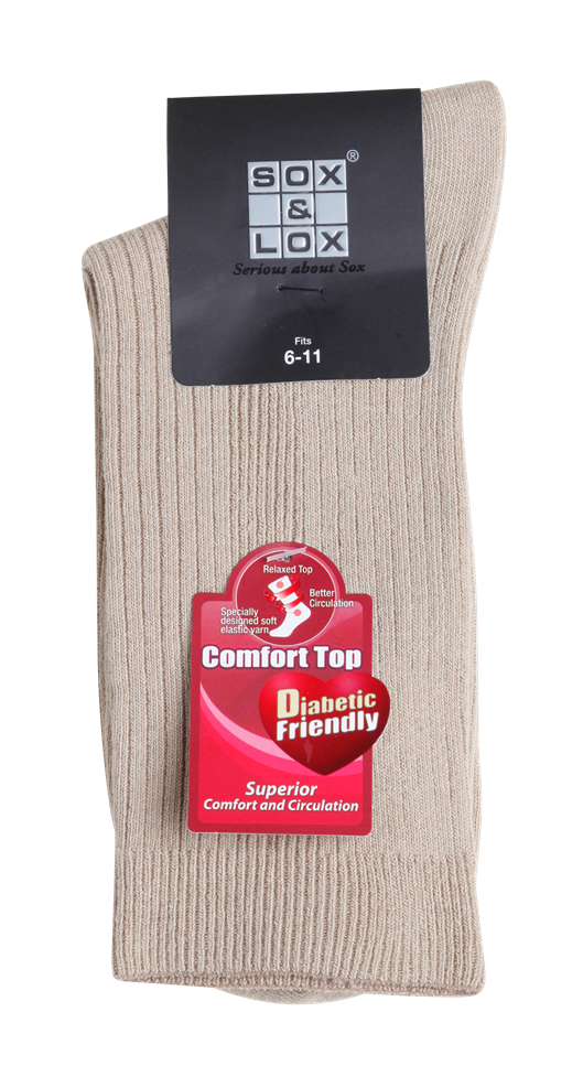 Men's Diabetic Friendly Comfort Top SOX&LOX 100% comfortable best socks
