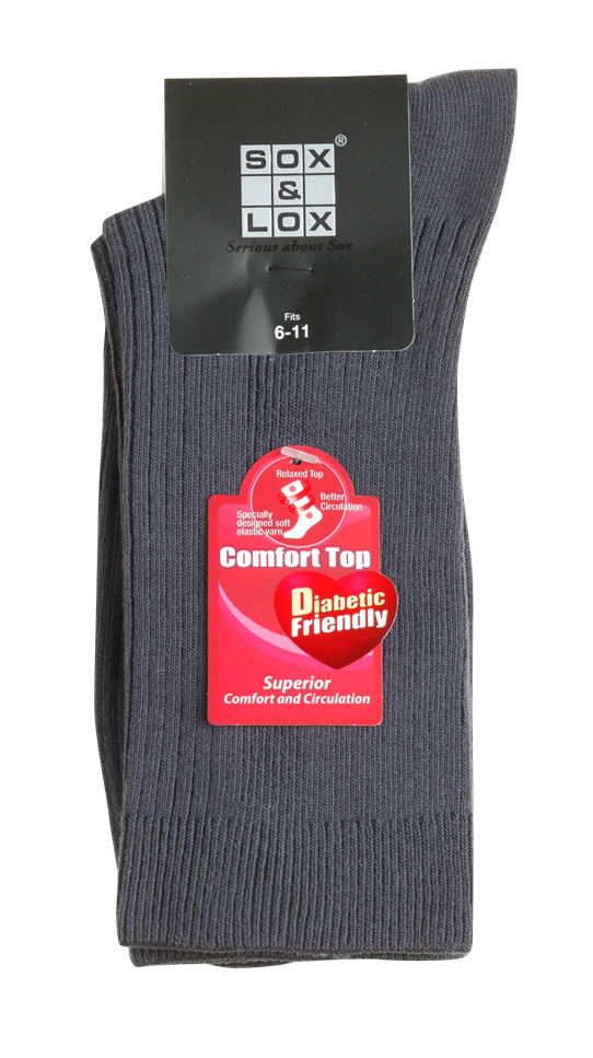 Men's Diabetic Friendly Comfort Top SOX&LOX 100% comfortable best socks