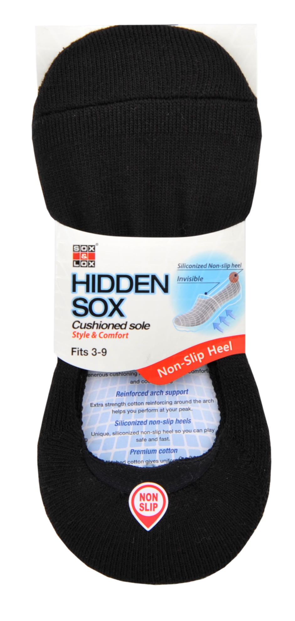 Best No show socks for women with cushioned sole and non-slip heels. 