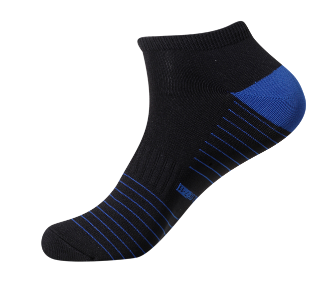 Men's Quick Dry & Cool Low Cut Socks 2 pack, ideal for Travel, Sports & Exercise. Black & Blue