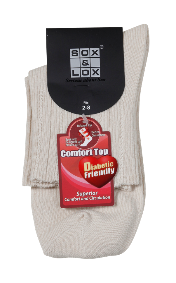Ladies' Everyday Diabetic Friendly SOX&LOX 100% comfortable best socks
