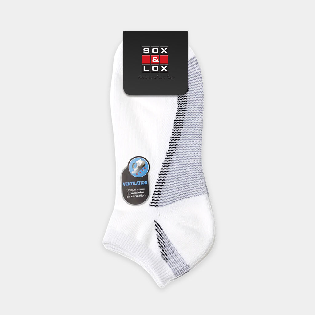 Men's Sports Cushioned Low Cut [Ventilation Panel]
