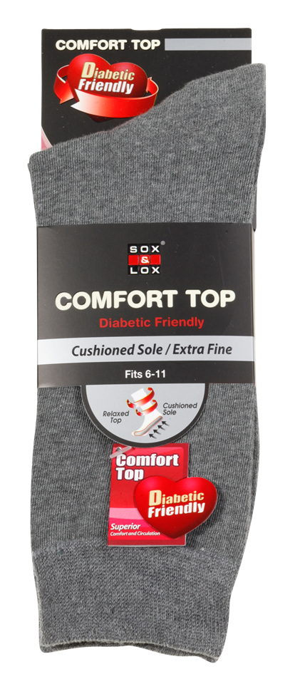 Men's Business Diabetic Friendly [Fine Cushioned] SOX&LOX 100% comfortable best socks