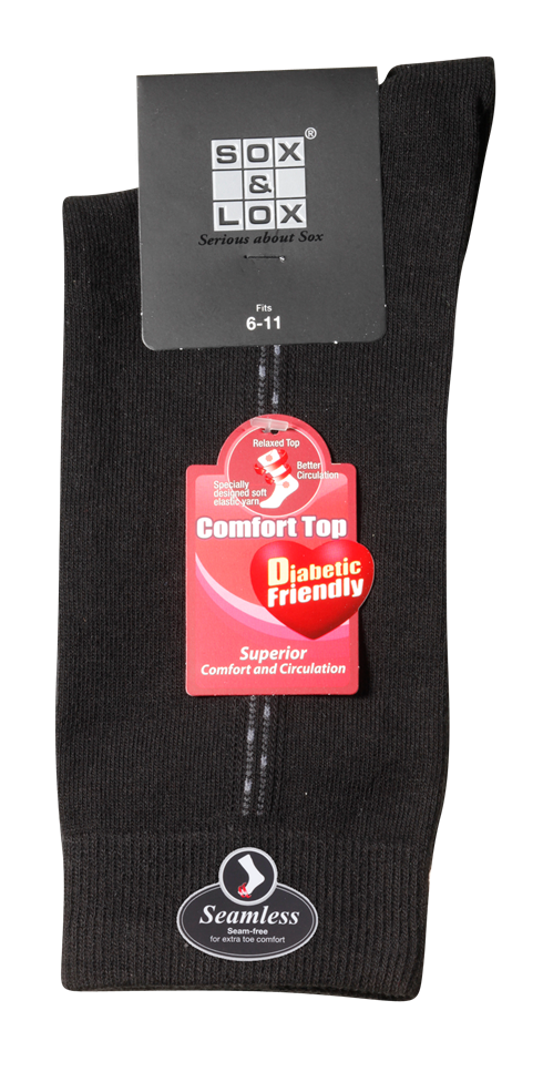 Men's Fine Business Diabetic Friendly [Seamless Toe] Diabetic Friendly SOX&LOX