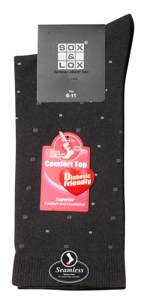 Men's Fine Business Diabetic Friendly [Seamless Toe] Diabetic Friendly SOX&LOX