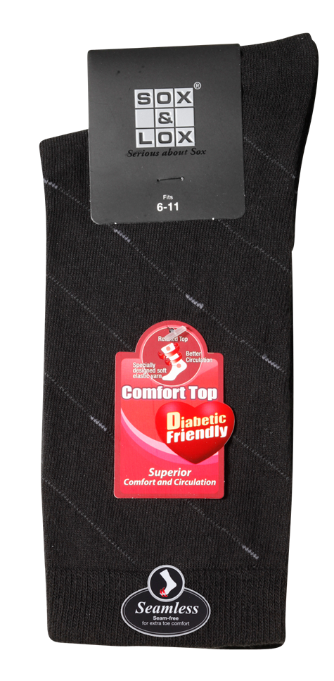 Men's Fine Business Diabetic Friendly [Seamless Toe] Diabetic Friendly SOX&LOX