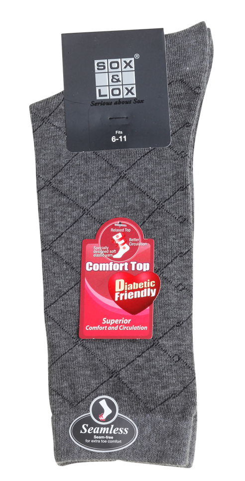 Men's Fine Business Diabetic Friendly [Seamless Toe] Diabetic Friendly SOX&LOX