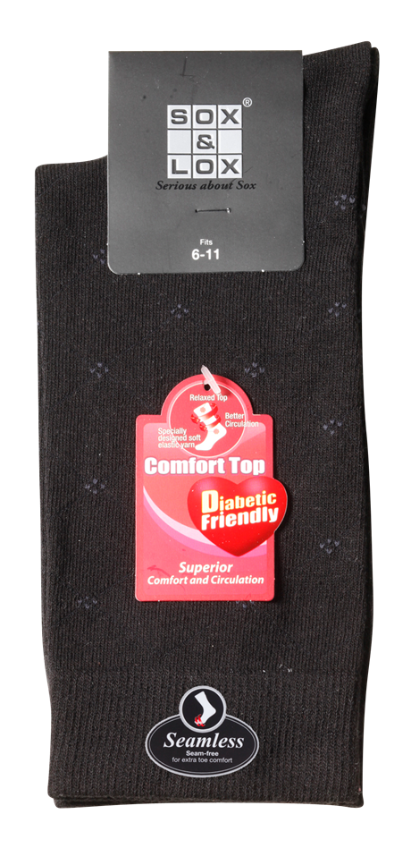 Men's Fine Business Diabetic Friendly [Seamless Toe] Diabetic Friendly SOX&LOX