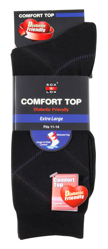 Men's Business Diabetic Friendly [Extra Large] SOX&LOX 100% comfortable best socks