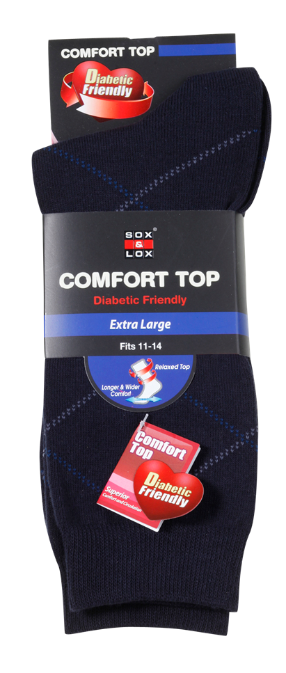 Men's Business Diabetic Friendly [Extra Large] SOX&LOX 100% comfortable best socks
