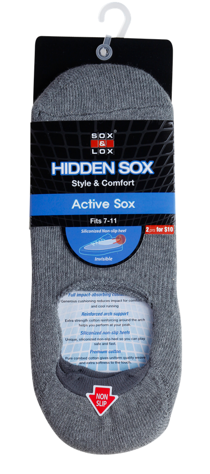 Men's Sports Cushioned Hidden SOX&LOX 100% comfortable best socks