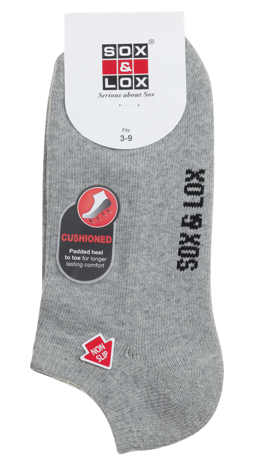 Ladies' Sports Cushioned Low Cut [3D Non-Slip Heel] SOX&LOX 100% comfortable best socks