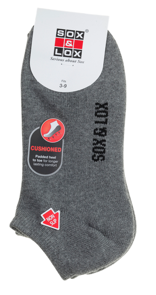 Ladies' Sports Cushioned Low Cut [3D Non-Slip Heel] SOX&LOX 100% comfortable best socks
