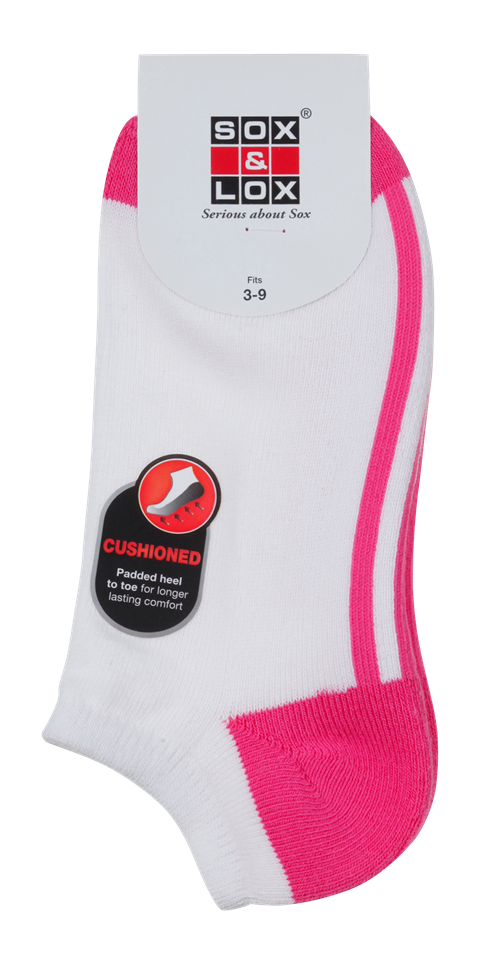 Ladies' Sports Cushioned Low Cut SOX&LOX 100% comfortable best socks