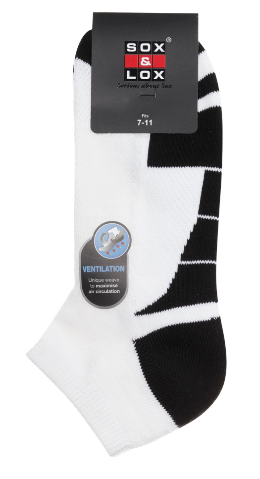 Men's Sports Cushioned Low Cut [Ventilation Panel] Men SOX&LOX