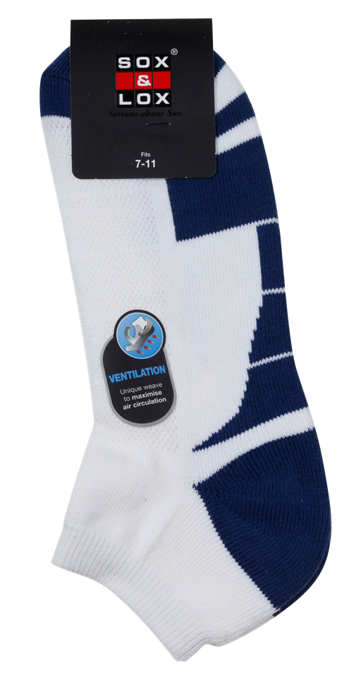 Men's Sports Cushioned Low Cut [Ventilation Panel] SOX&LOX 100% comfortable best socks