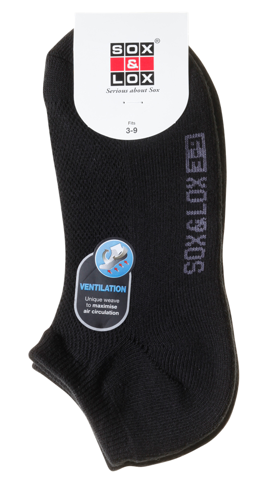Ladies' Sports Cushioned Low Cut [Ventilation Panel] SOX&LOX 100% comfortable best socks