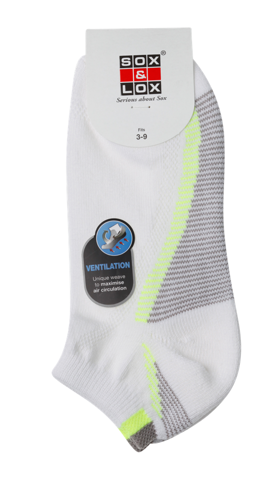 Ladies' Sports Cushioned Low Cut [Ventilation Panel] SOX&LOX 100% comfortable best socks