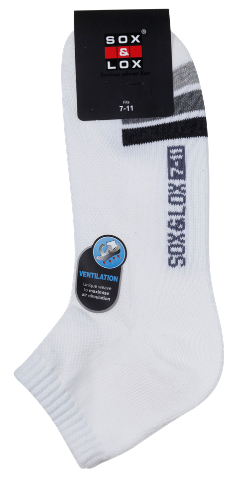 Men's Sports Cushioned Anklet [Ventilation Panel] Men SOX&LOX
