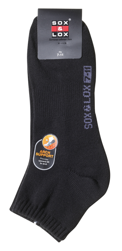 Men's Sports Cushioned Anklet [Arch Support] SOX&LOX 100% comfortable best socks