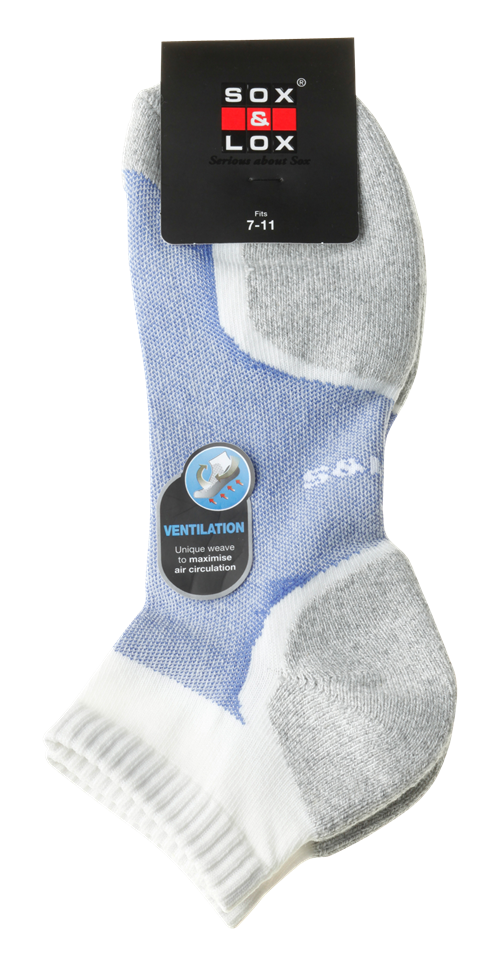 Men's Sports Cushioned Anklet [Ventilation Panel] SOX&LOX 100% comfortable best socks