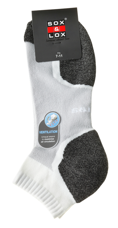 Men's Sports Cushioned Anklet [Ventilation Panel] SOX&LOX 100% comfortable best socks