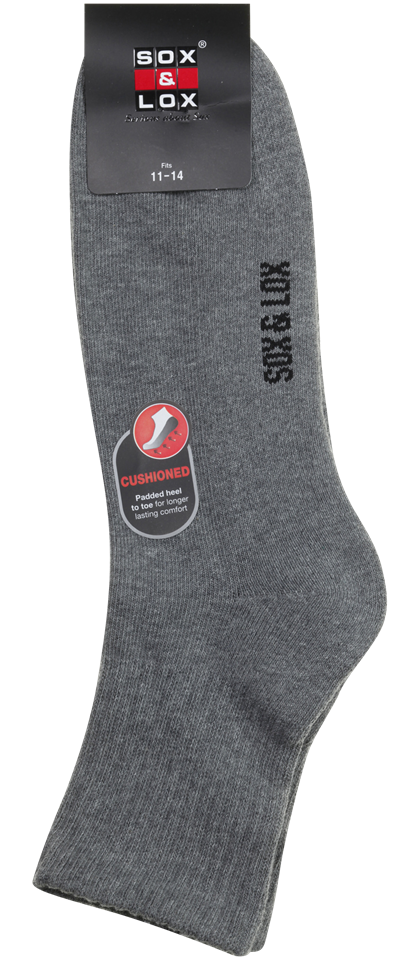 Men's Sports Cushioned Midi [Extra Large] SOX&LOX 100% comfortable best socks