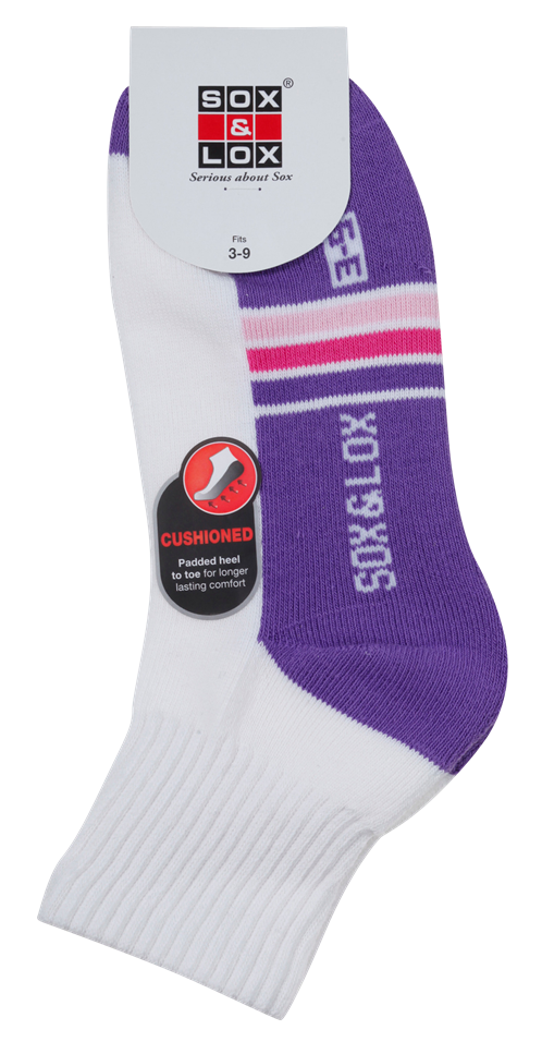 Ladies' Sports Cushioned Midi SOX&LOX 100% comfortable best socks