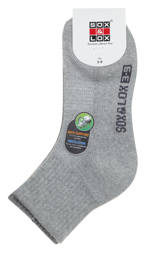 Ladies' Sports Cushioned Midi [Arch Support and Ventilation Panel] SOX&LOX 100% comfortable best socks
