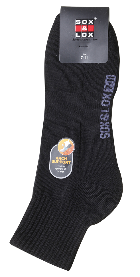 Men's Sports Cushioned Midi [Arch Support] SOX&LOX 100% comfortable best socks
