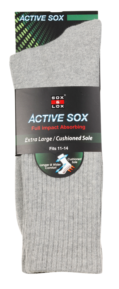 Men's Sports Cushioned Long [Extra Large] SOX&LOX 100% comfortable best socks