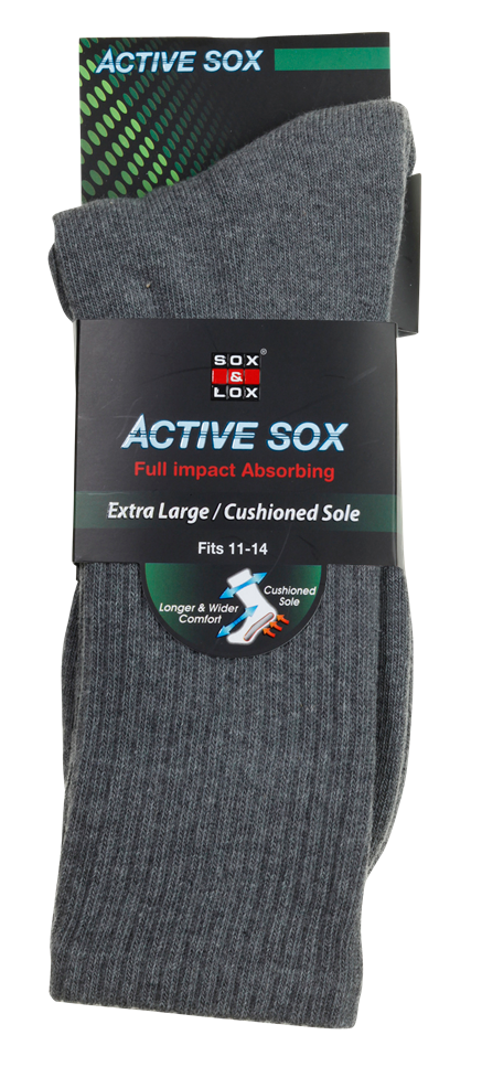 Men's Sports Cushioned Long [Extra Large] SOX&LOX 100% comfortable best socks