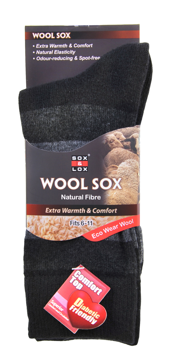Men's Business Diabetic Friendly [Wool] Men SOX&LOX