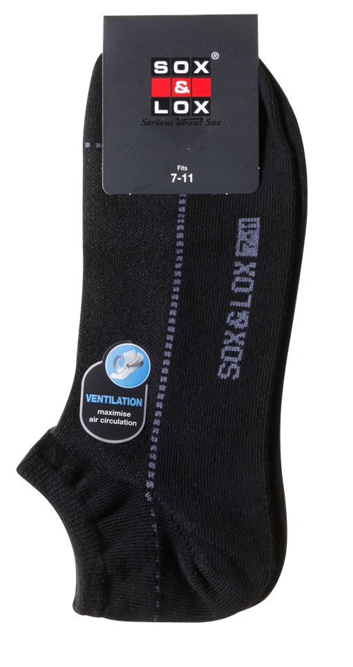 Men's Casual Thin Low Cut [Ventilation Panel] SOX&LOX 100% comfortable best socks
