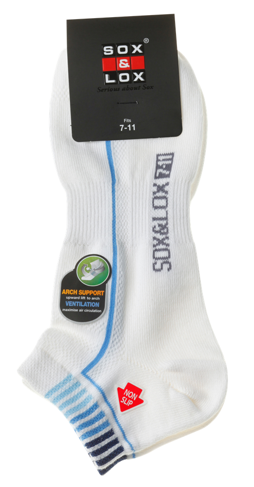 Men's Extra Fine Casual Low Cut [Arch Support and Ventilation Panel] Men SOX&LOX
