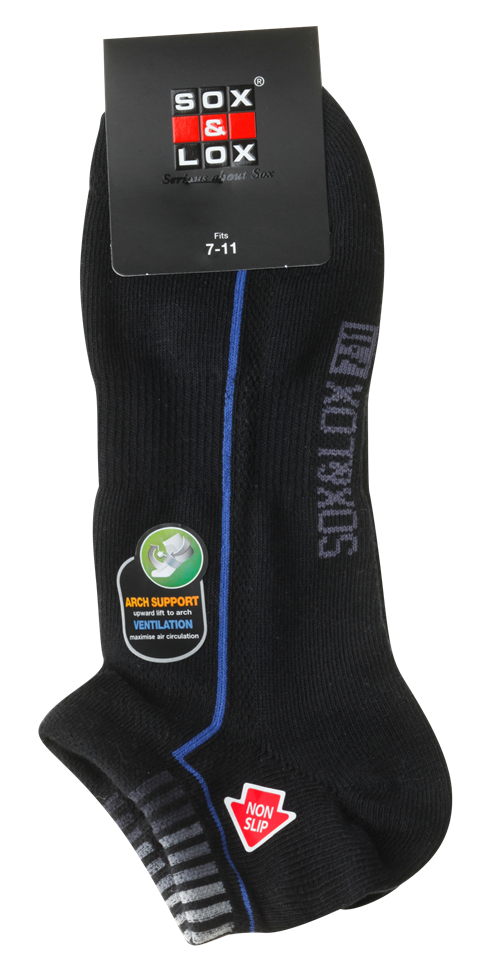 Men's Extra Fine Casual Low Cut [Arch Support and Ventilation Panel] SOX&LOX 100% comfortable best socks