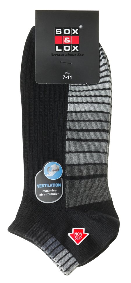 Men's Casual Thin Low Cut [Ventilation Panel] SOX&LOX 100% comfortable best socks