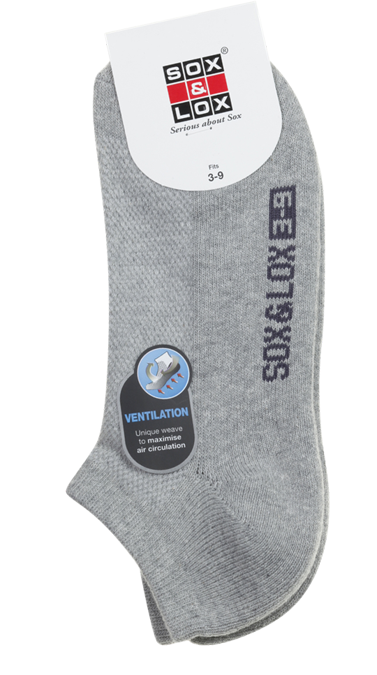 Ladies' Sports Cushioned Low Cut [Ventilation Panel] SOX&LOX 100% comfortable best socks